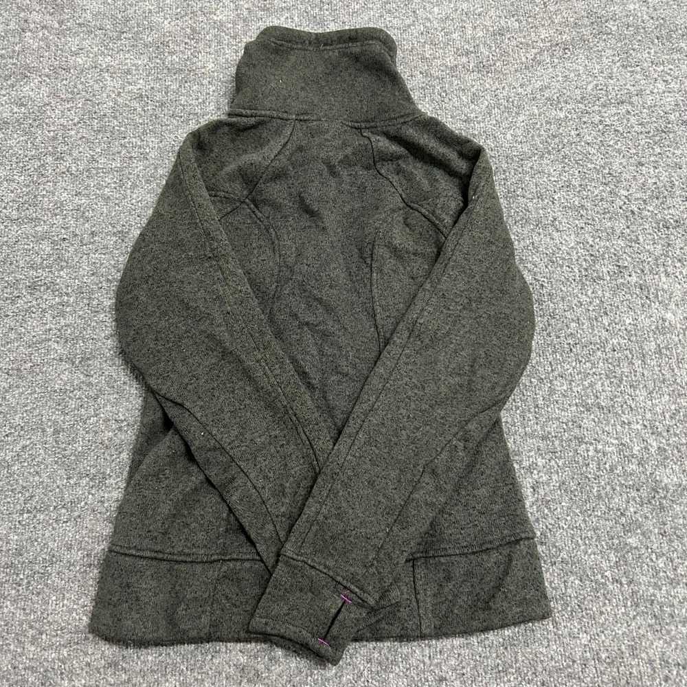 Avalanche Jacket Womens Size S Gray Fleece Full Zip Thumbhole Cuffs Outdoor Slim